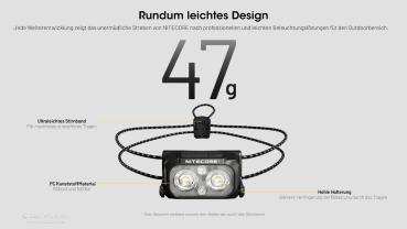 NITECORE NU25 MCT UL 400 LUMEN SCHWARZ